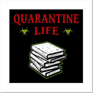 Quarantine Life Self Isolation Bookworm Posters and Art